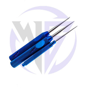 Outil de beauté professionnel en acier inoxydable pour la peau, courbé et droit, 3 types, pointu, dermatologie et chirurgie, Wenquar Surgical - Product Image 2