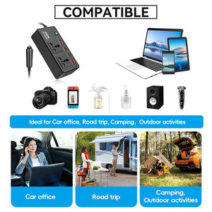 DC12V แปลงไฟ24V 220V AC ในรถ1500W 12V 24V 220V DC AC สำหรับแล็ปท็อป - Product Image 4