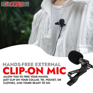 5 Core <b>Microphone</b> Professional Lavalier Mic Wearable Omnidirectional <b>Condenser</b> 3.5mm Body Microfono - Product Image 5