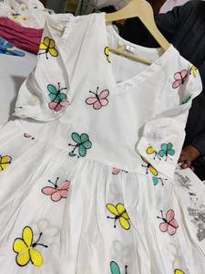 Indian Hand Block Printed Cotton <b>Dress</b> <b>Summer</b> Wear Full <b>Sleeve</b> Casual <b>Dress</b> Soft Comfortable Natural Eco-Friendly for - Product Image 3