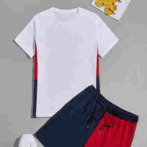 Conjunto de Camiseta y Pantalones Cortos de Verano para Hombre, Calidad Premium, 100% Algodón, Transpirable, Estilo Urbano - Product Image 1