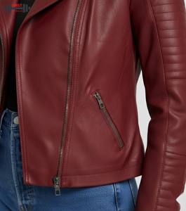 Chaqueta Bomber de Cuero Transpirable para Mujer Talla Grande 2025 con Logotipo Personalizado y Diseño de Rayas, Gran Venta - Product Image 5