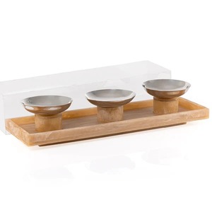 Encantador Juego de Servir de Resina Epoxi, 3 Tazones en Bandeja Pulida con Caja de Regalo de Acrílico para Eid, Ramadán y Decoración del Hogar - Product Image 6