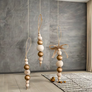 Venta caliente Vintage Retro estilo Navidad pared colgante decoración antiguo clásico hecho a mano adornos de vidrio para festivo Navidad hogar invierno - Product Image 1