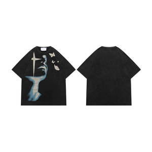 T-shirt imprimé surdimensionné à conception personnalisée dernière mode été t-shirts de marque d'impression graphique en coton de haute qualité en gros - Product Image 3