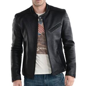 Nouvelle veste en cuir décontractée pour homme de qualité supérieure pour l'automne/hiver, style motard élégant, coupe ajustée, col montant, douce et durable - Product Image 3