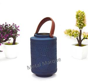 Fancy Hot <b>Blue</b> Fancy Powder Coated Home Decor Lantern New Style Lanterns Classic Look <b>Candle</b> Lantern Indoor <b>Candle</b> Vessel Small - Product Image 1