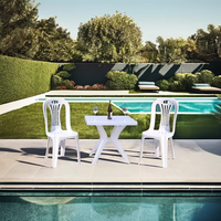 Chaise en plastique blanche portable pour extérieur, jardin, pique-nique, événements – Quantité supérieure