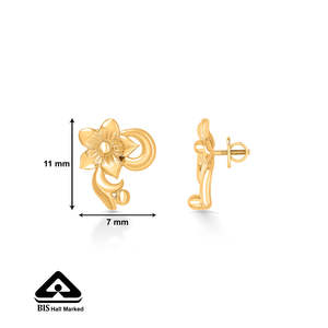 Floral Diamond <b>Stud</b> <b>Earrings</b> for Women <b>Gold</b> Plated <b>Rose</b> <b>Gold</b> & White <b>Gold</b> Trendy Engagement Jewelry - Product Image 5