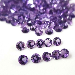 Pierre d'améthyste violette africaine naturelle à facettes de 8mm certifiée AAA en vrac pour la fabrication de bijoux - Product Image 3