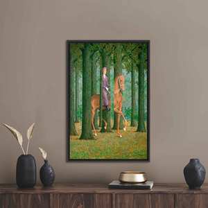 Rene Magritte The Blank Signature, toile imprimée, art mural encadré noir - Product Image 1