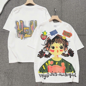 Camiseta de mujer, venta al por mayor, alta calidad, entrega rápida, compra de dibujos animados, embalaje personalizado informal, hecho en Vietnam, fabricante - Product Image 3