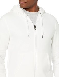 100% coton vierge hommes coton à capuche vêtements de rue épais polaire à capuche uni blanc personnalisé hommes style décontracté sweats à capuche OEM - Product Image 5