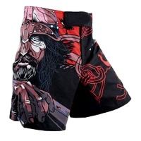 Short de combat MMA avec logo personnalisé Short d'arts martiaux respirant et sublimé imprimé noir livraison rapide short d'arts martiaux stretch OEM - Product Image 2