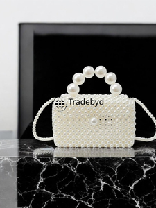 Sac à main de soirée en perles et fleurs pour femmes, fait à la main, de luxe, cadeau de mariage, pour les fêtes, imperméable, aimanté - Product Image 3