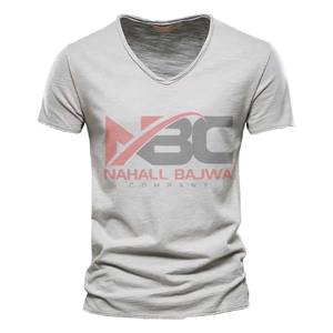 Factory 180 Gsm Custom Brand Printing <b>Oversized</b> Ringer <b>V</b> <b>Neck</b> <b>T</b> <b>Shirts</b> for Men Full Sleeve Drop Shoulder Your Own Design <b>T</b> <b>Shirt</b> - Product Image 5