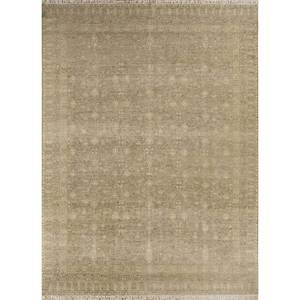 Tapis en laine noué à la main Erbe AKWL-3107, design classique rectangulaire à motif médaillon pour la maison ou le salon - Product Image 1