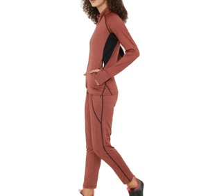 Ensemble de vêtements en velours décontracté deux pièces pour femmes survêtement en velours à capuche avec fermeture éclair Design imprimé solide survêtement 2026 - Product Image 4
