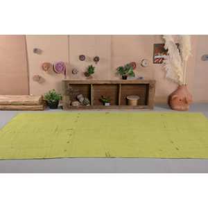 Tapis Moderne Classique en Laine Verte 5.5X11.7 pieds Vintage Turc Design Patchwork Motif Latex Grand Rectangle pour Entrée Couloir - Product Image 1