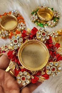 Soporte de Metal Kundan Tealight-Diseño único de lujo ecológico para el hogar festivo Decoración navideña corporativa Regalos DE BODA Iluminación - Product Image 3