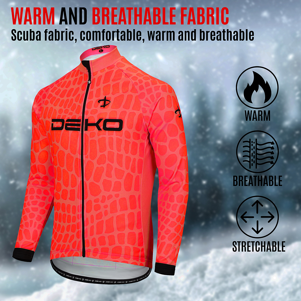 Maillot de Cyclisme à Manches Longues pour Hommes Veste de Vélo Coupe-Vent Manteau de Vélo