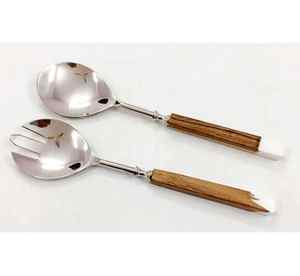 การออกแบบที่ทันสมัยเรซิ่นและจับไม้และสแตนเลสสลัดเซิร์ฟเวอร์ชุดสแตนเลสสลัดเซิร์ฟเวอร์ชุด - Product Image 1