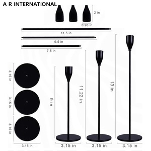 Bougeoirs en verre et métal dorés faits à la main de la marque WLS pour les mariages, les fêtes, les centres de table, la décoration de la maison et des hôtels - Product Image 4