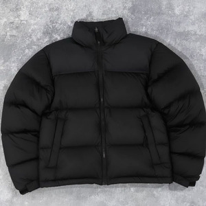 Veste bomber matelassée en tissu de laine pour homme grande taille, style vintage, patchwork de dessins animés, rembourrage en coton, imperméable, réversible - Product Image 1