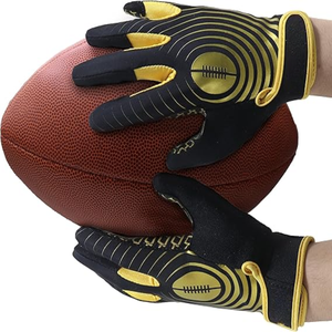 All Star Pro Fit Guantes de fútbol Super Sticky Receptor Guantes con ajuste cómodo Malla transpirable para cualquier clima Hecho de cuero - Product Image 6