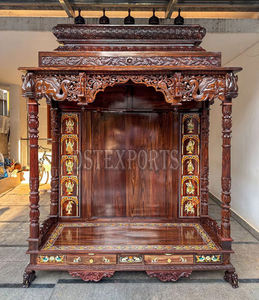 Pooja Mandir de madera de teca de estilo indio del Sur para el hogar, templo de madera hindú personalizado, fabricante de Mandir de la mejor calidad de Australia - Product Image 3