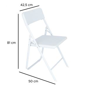 WELL HOME Silla Delta Plegable Blanca 42.5x81x50 - Product Image 3