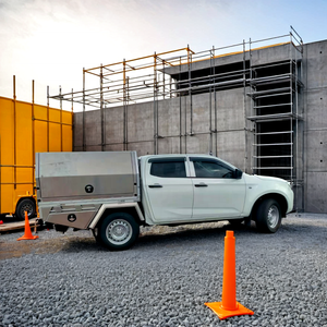 4x4 in alluminio nero cassetta portautensili tettoia e vassoio Ute con scatola per cani e martinetto gambe per pick-up, camion, campeggio, furgone - Product Image 1