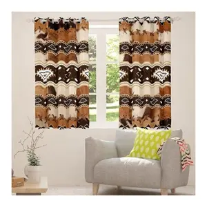 2024 Cheap Bohemian Cabinet Stylish Printed Knitted Lace Tulle Floral Door Cafe Decoration Half Window Short Curtain For Kitchen