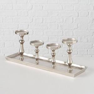Best Quality 4-Arm <b>Candlestick</b> <b>Holder</b> Nickel Aluminum Raff Finish Customizable Size for Home Decoration for Easter - Product Image 1