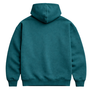 เสื้อฮู้ดดี้โอเวอร์ไซส์สีเขียวป่าสำหรับผู้ชาย ผ้าคอตตอน 50% โพลีเอสเตอร์ 50% ทรงหลวมแบบดรอปโชว์เดอร์ สไตล์สตรีทแวร์ ใส่สบาย เหมาะสำหรับฤดูหนาว - Product Image 4