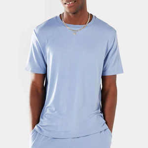 Conjunto de chándal de verano personalizado para hombre, Camiseta de cuello redondo lavada con piedra Vintage transpirable, pantalones cortos, ropa de calle informal a la moda - Product Image 2