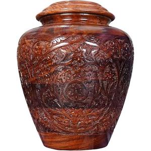 Handmade Large Adult Male Urn Turned Wood Cremation Ashes <b>Vase</b> Handcrafted <b>Memorial</b> Funeral Urn for Human Ashes - Product Image 3