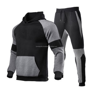 100% Cotton Winter Hooded Men's Outdoor Casual Fitness Jogging Sweatsuit 2-in-1 Design Full Length Lightweight - Product Image 4