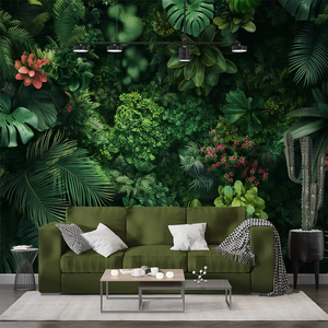 <span class=keywords><strong>Papel</strong></span> <span class=keywords><strong>pintado</strong></span> moderno personalizado de vegetación Tropical pegatinas de pared a prueba de humedad para sala de estar sofá dormitorio pared Hospital - Product Image 1