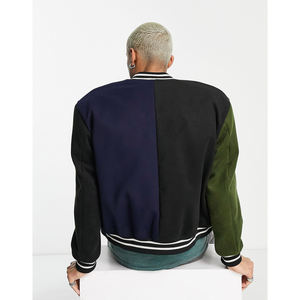 Chaquetas universitarias de servicio OEM para hombre, novedad de 2025, chaqueta universitaria de moda de béisbol para hombre, chaqueta de calle con bolsillo para hombre - Product Image 3