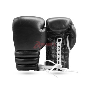 1 par de guantes de boxeo de buena calidad, guantes de boxeo con cordones elásticos, guantes de boxeo de cuero - Product Image 1