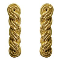 Épaulettes de cérémonie pour homme en toile, tressées chevron, à coudre, couleurs personnalisées argent et or, style vintage Major, pour promotion