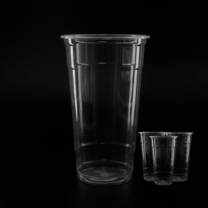 QUANGQUAN, venta al por mayor, vasos de plástico transparente redondos desechables de pared simple de 95mm PP con tapa para batidos, postre, limón, té y café - Product Image 1