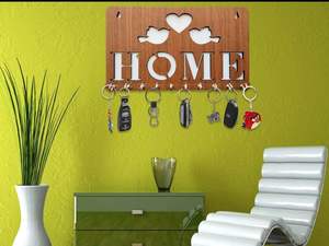 Heart Birds Home <b>Key</b> Holder Wooden <b>Key</b> Organizer <b>Key</b> Hanger for Home Decor Item <b>Key</b> Stand for Wall Mounted <b>Key</b> Holders <b>Key</b> Chain - Product Image 4