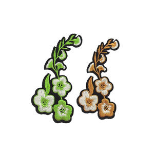 Customized Embroidery Patches Laser Cut Border Design Logo Adhesive <b>Iron</b> <b>on</b> Embroidery Patch - Product Image 4