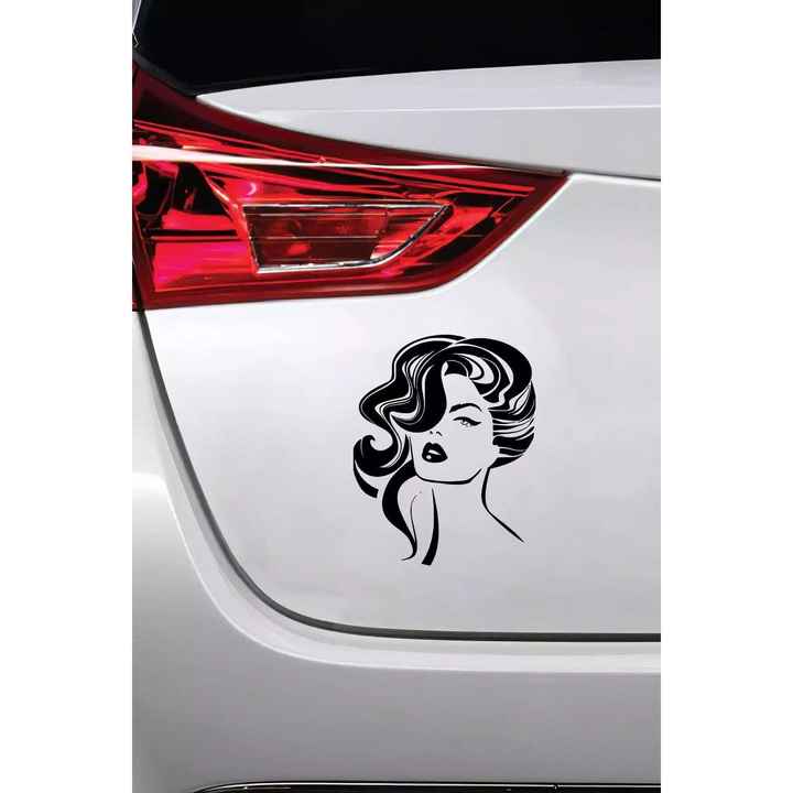 Vintage Woman Sticker Automobile Motorcycle Laptop Wall Foil Sticker 70 X 91 Cm