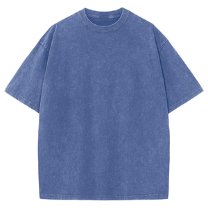 เสื้อยืดผู้ชายถักนิตติ้ง ผ้าฝ้าย 100% ทรงโอเวอร์ไซส์ แขนสั้น ระบายอากาศ แห้งเร็ว ปรับแต่งได้ สไตล์สตรีทแวร์ 330 กรัม คอกลม - Product Image 3