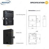 Serrure de tiroir numérique intelligente invisible Tediton, serrure de placard, application Ttlock, serrure de casier à carte RFID, serrure de cabinet cachée