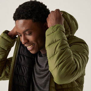 Reversible Unisex Hooded Canvas Bubble <b>Puffer</b> <b>Jacket</b> Lightweight <b>Waterproof</b> Eco-Friendly High Street Men <b>Women</b> Daily Wear Sports - Product Image 3