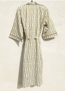 Bata Larga para Mujer, Estampado Floral, Bata de Algodón Indio, Regalos, Forro Estampado, Kimono de Algodón, Kimono para Fiesta en la Playa - Product Image 4